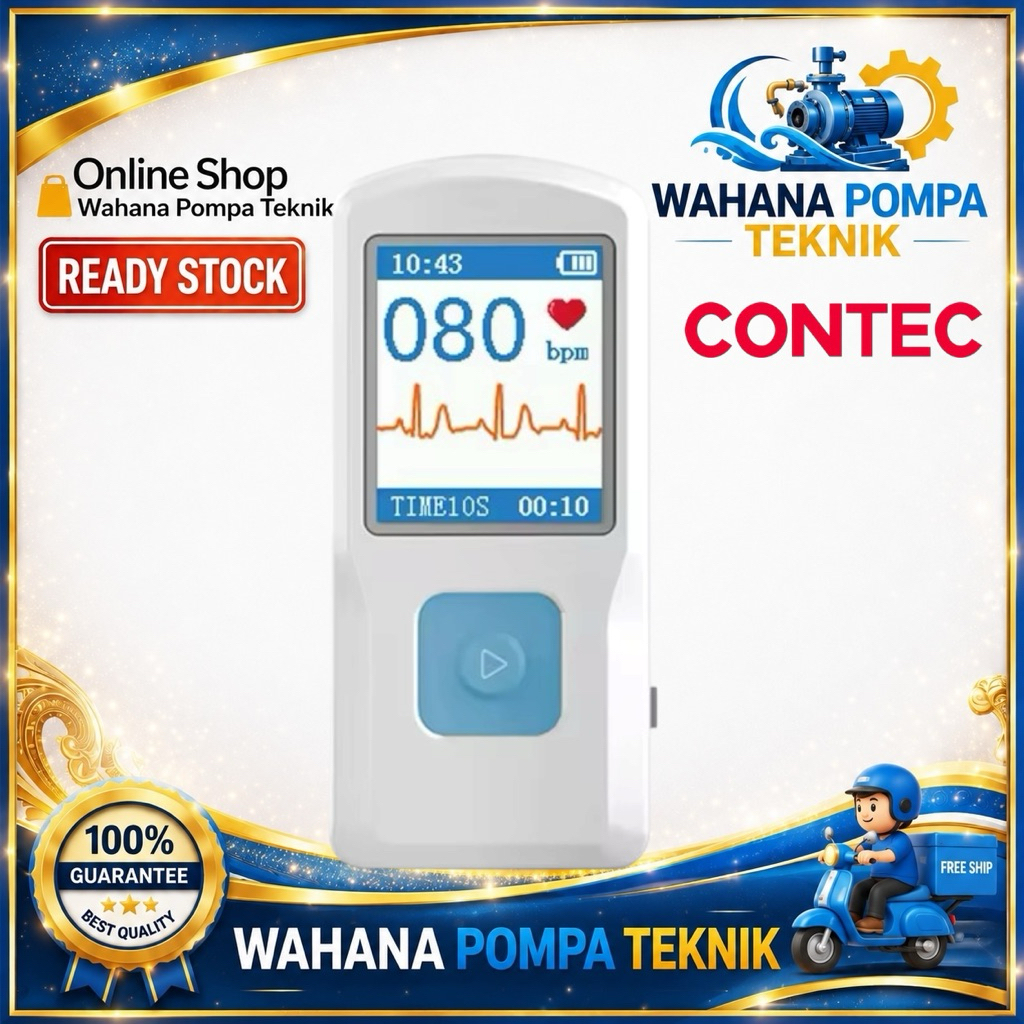 Mesin Deteksi Jetak Jantung Portabel ECG EKG CONTEC PM10 USB Bluetooth
