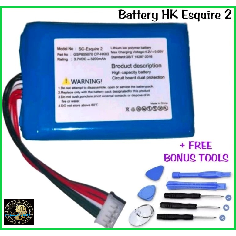 Batre / Baterai / Battery Replacement Original HK Harman Kardon Esquire 2 - CP-HK03 - GSP805070 - 3.
