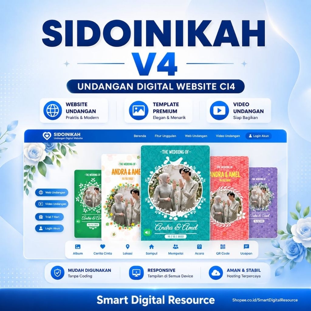 Source code website Undangan Digital SiDoiNikah V4