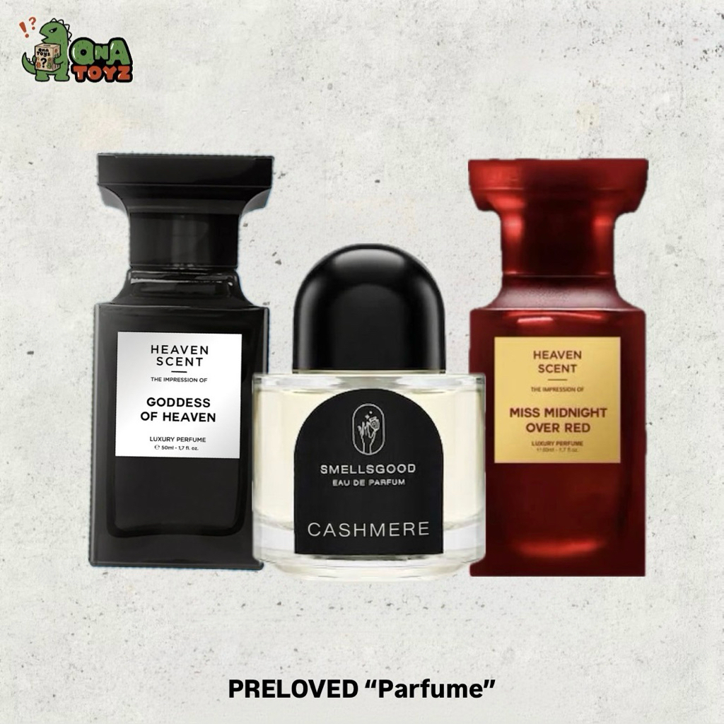 [PRELOVED] Parfume Smells Good Cashmere Heaven Scent God of Heaven Miss Midnight Over Red