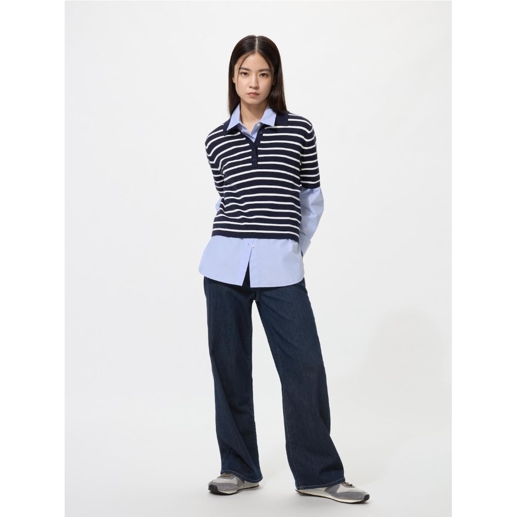 WOMEN Jeans EZY Lebar Lurus UNIQLO