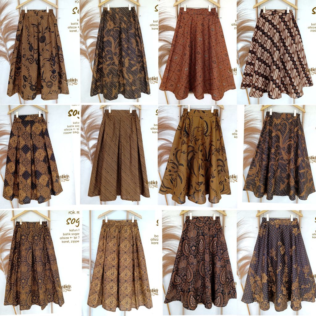 Rok Klok Midi ORI Batik Solo Kattun Premium