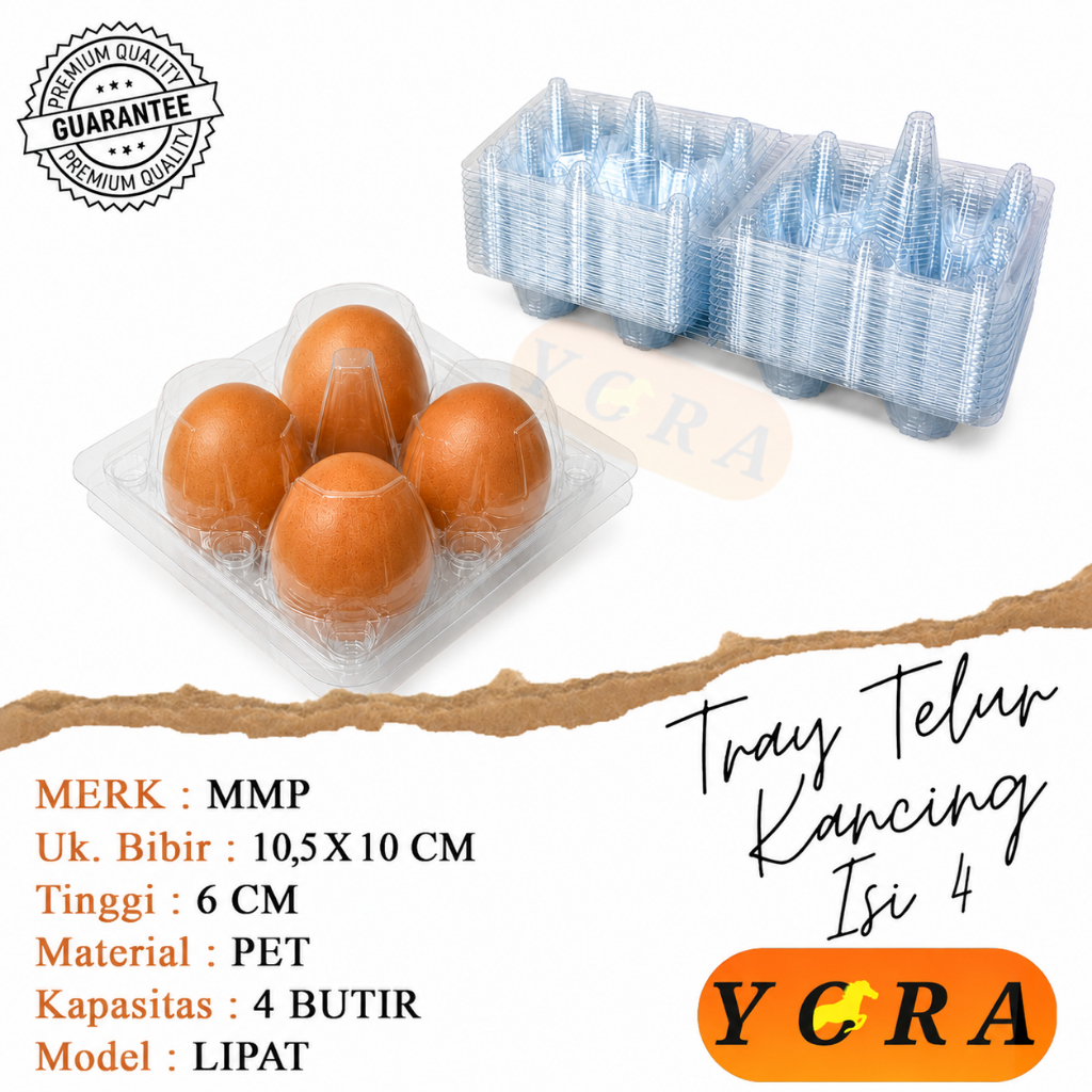 [50 PCS] Tray Mika Telur Kancing Isi 4 / Mika Telur Dengan Kancing / Egg Tray / Tray Telur 4 Butir S