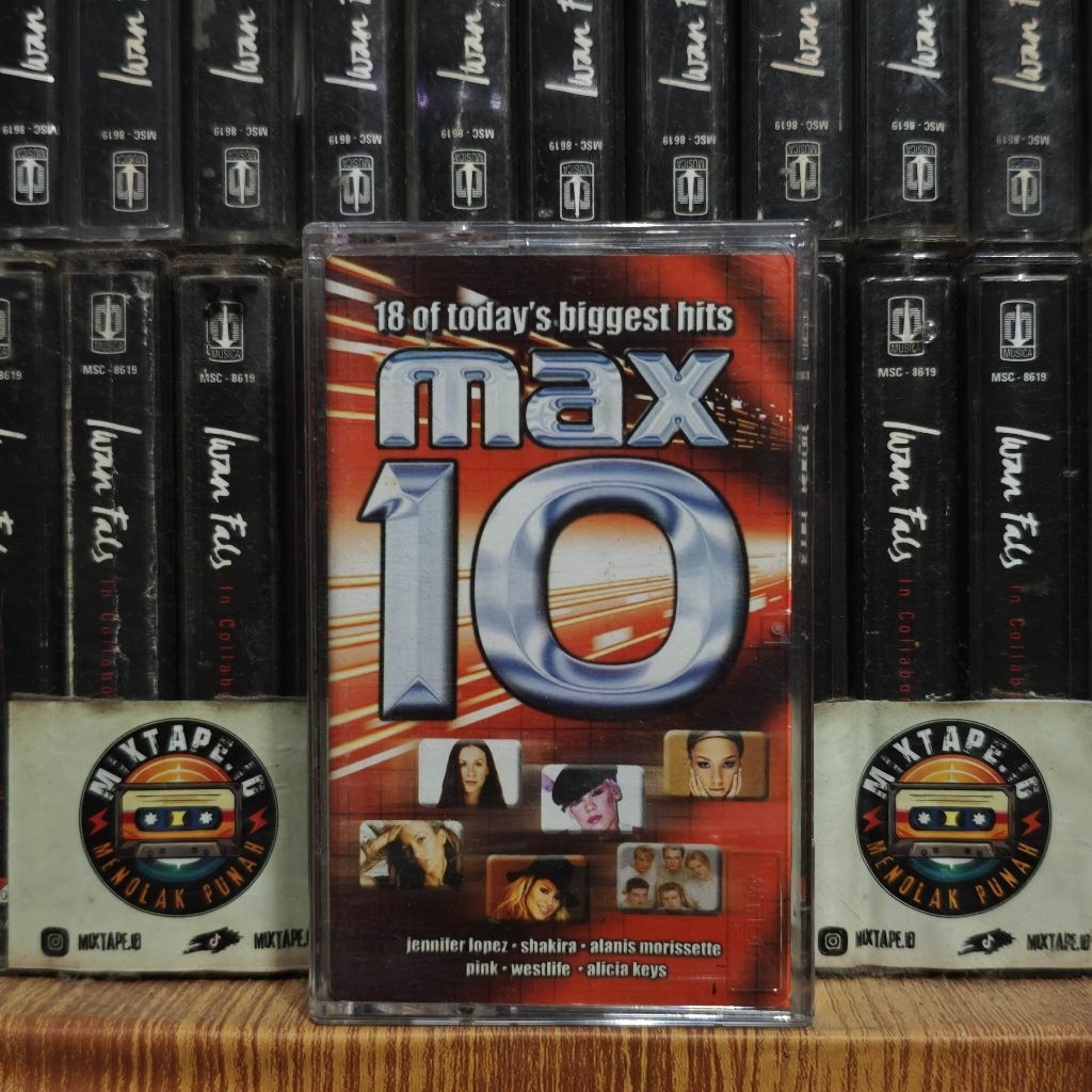 Kaset - Max 10 - 18 Of Today's Biggest Hits - Kompilasi Barat - Jennifer Lopez, Shakira, Alanis Mori