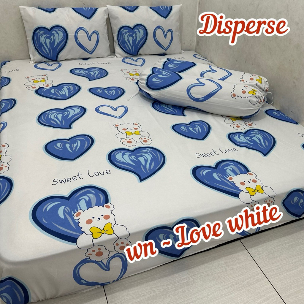 Sprei Motif Green Sweety Love - Sprei Love Green