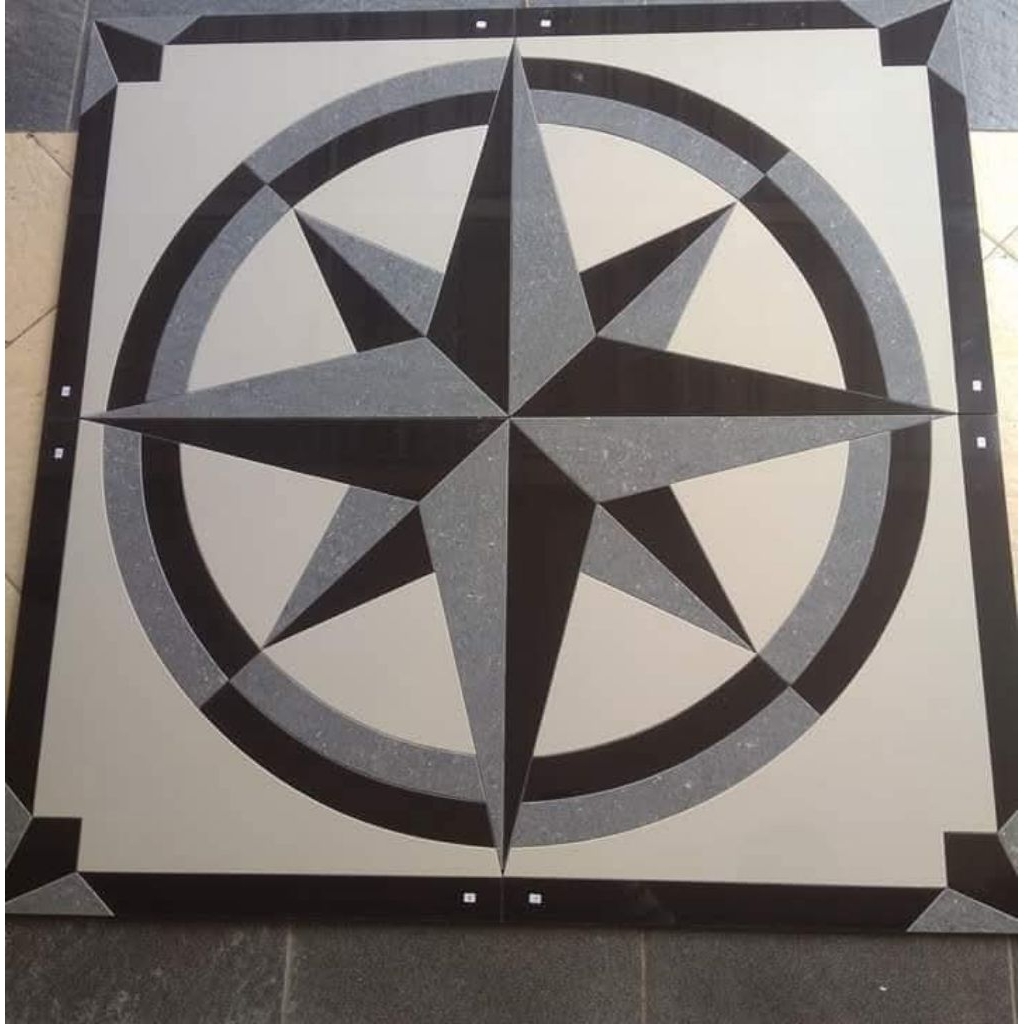 Granit Pola Motif Kompas Ukuran 120x120