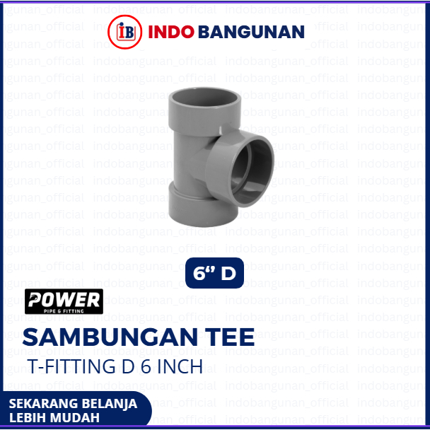 Power Sambungan PVC Reducer Tee 6 Inch D
