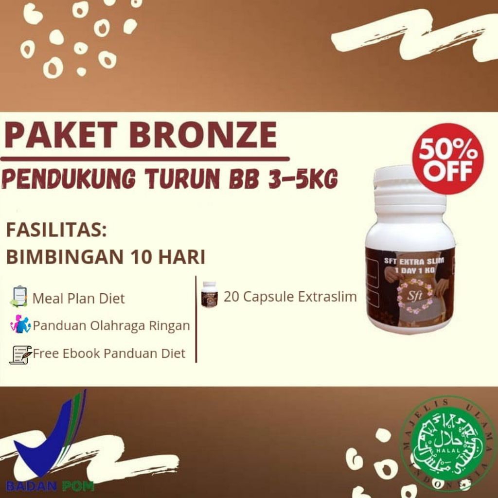 Paket Bronze SFT Pelangsing  Solusi Perut buncit Penghancur Lemak Membandel