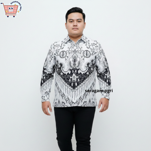 Baju PGRI Jumbo Batik Katun Furing Adem