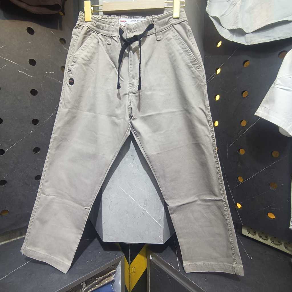 Celana Sirwal Sct Anns Leafy, Ankle Pants Bahan Twill Stretch