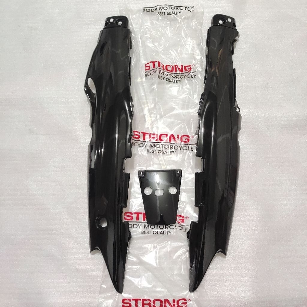 STRONG Cover Tutup Body Bodi Belakang Kanan Kiri Set + Cover Tail Stop Hitam Yamaha F1zr - Fizr Orig