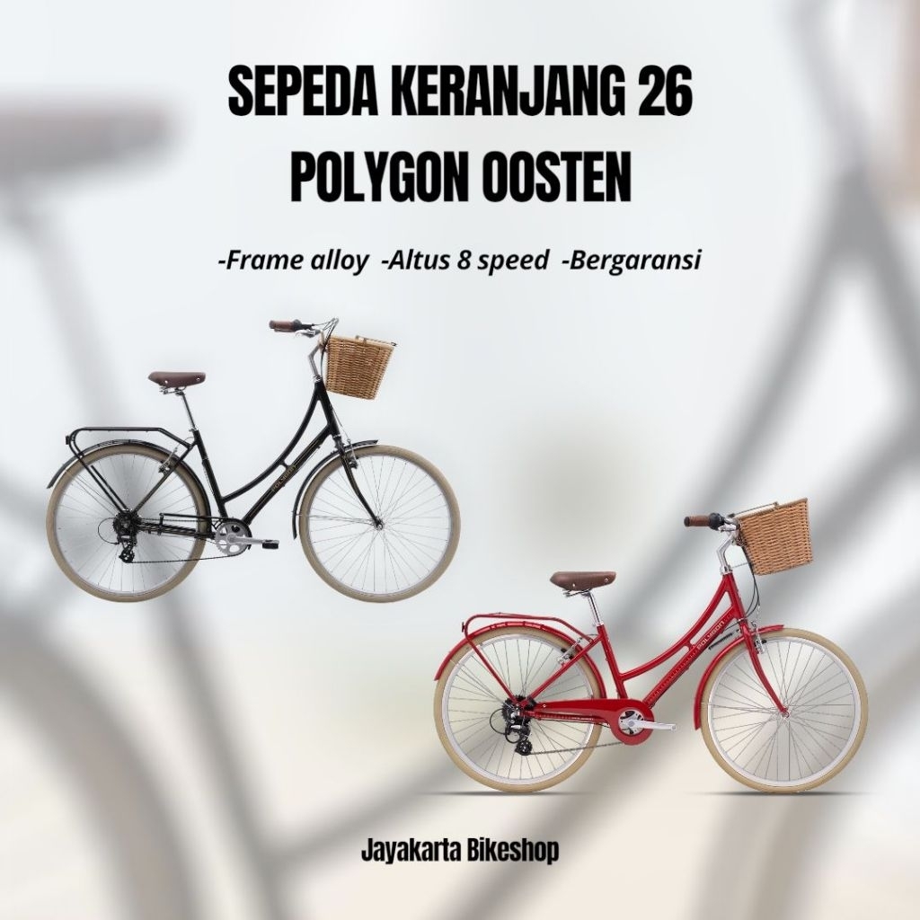 SEPEDA KERANJANG DEWASA CITYBIKE 26 POLYGON SIERRA OOSTEN | ADULT CITY BICYCLE ORIGINAL DAN BERGARAN
