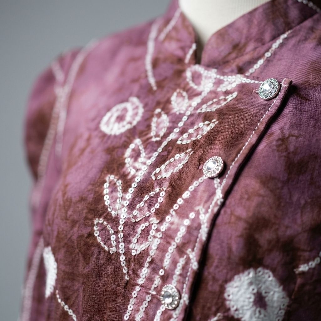 Atasan Blouse Sasirangan Wanita Premium Motif Banjar - Baju Kerja Sasirangan Formal (Bisa Custom Uku