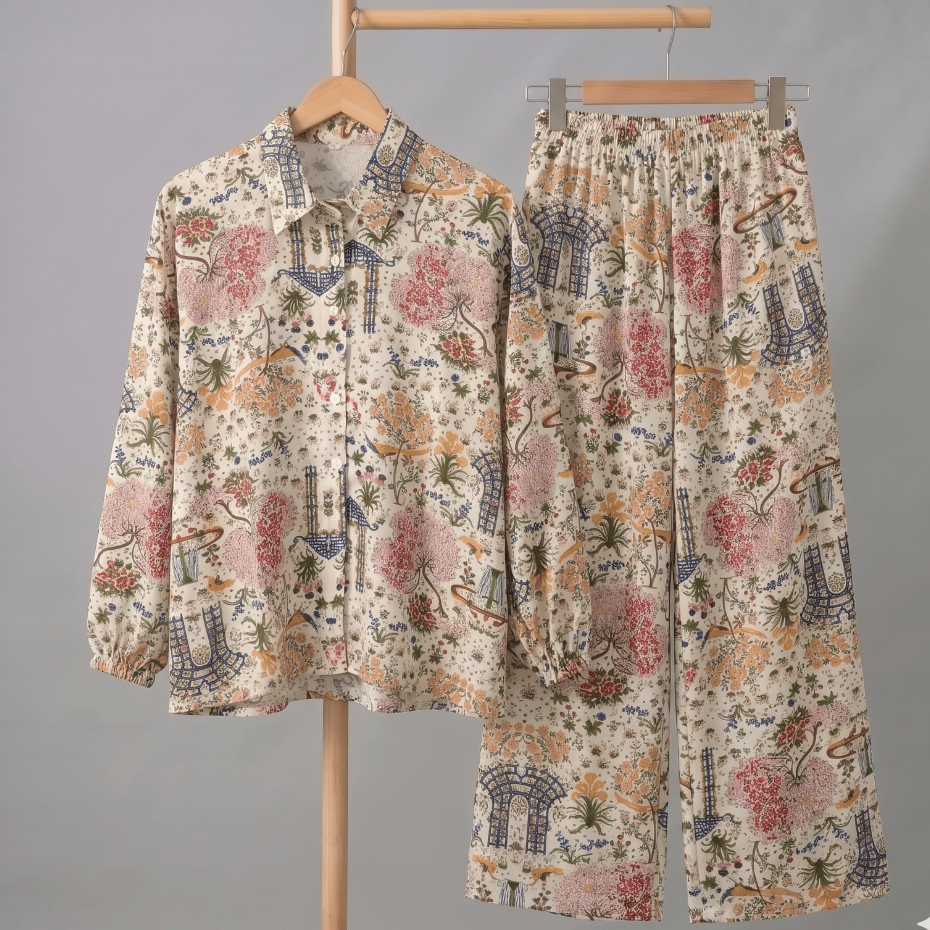 One set Rayon premium / setcel oversize / setelan rayon wanita motif kekinian ukuran L dan XXL