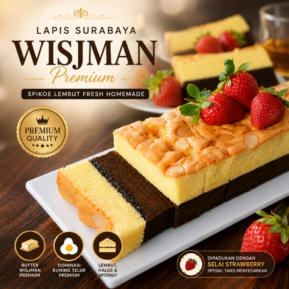 Kue Lapis Surabaya Wisjman Premium Homemade | Spikoe Butter Wisman Lembut Fresh Baked