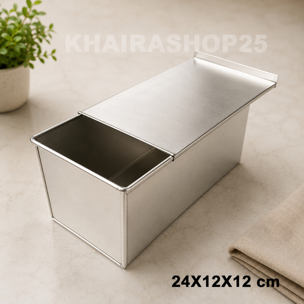 Loyang roti tawar tutup polos 24x12x12