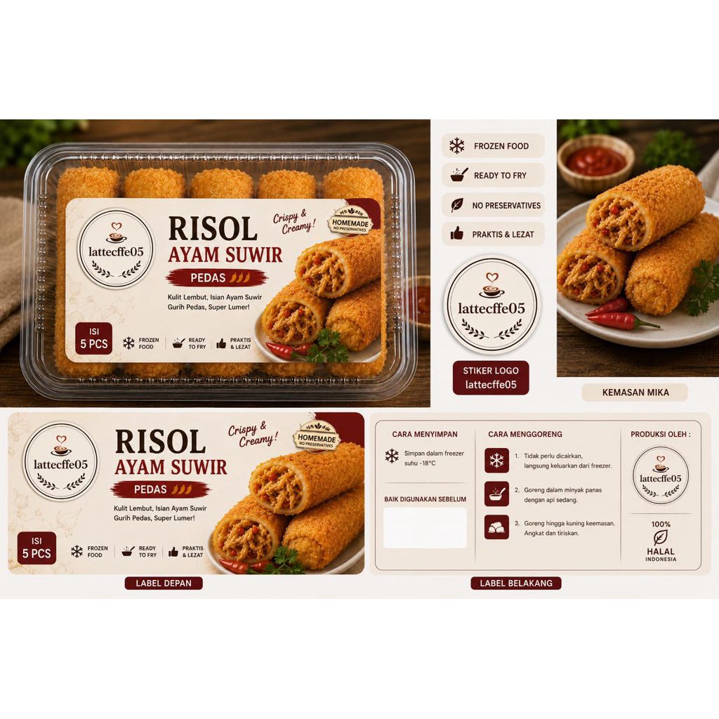 risol ayam suwir pedas