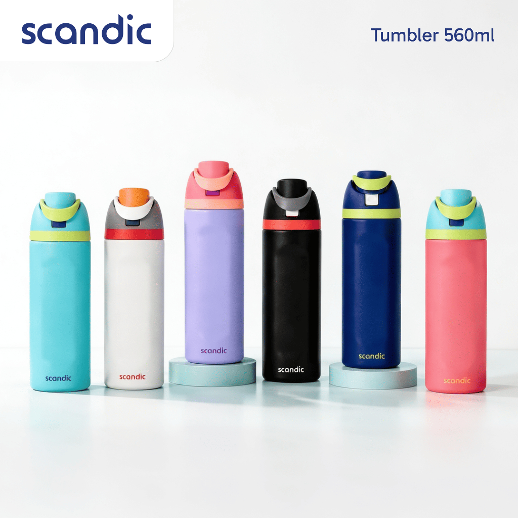 SCANDIC - Lollipop Tumbler Stainless 560 ml - Botol Minum Tahan Panas & Dingin, Tumbler Vacuum Porta