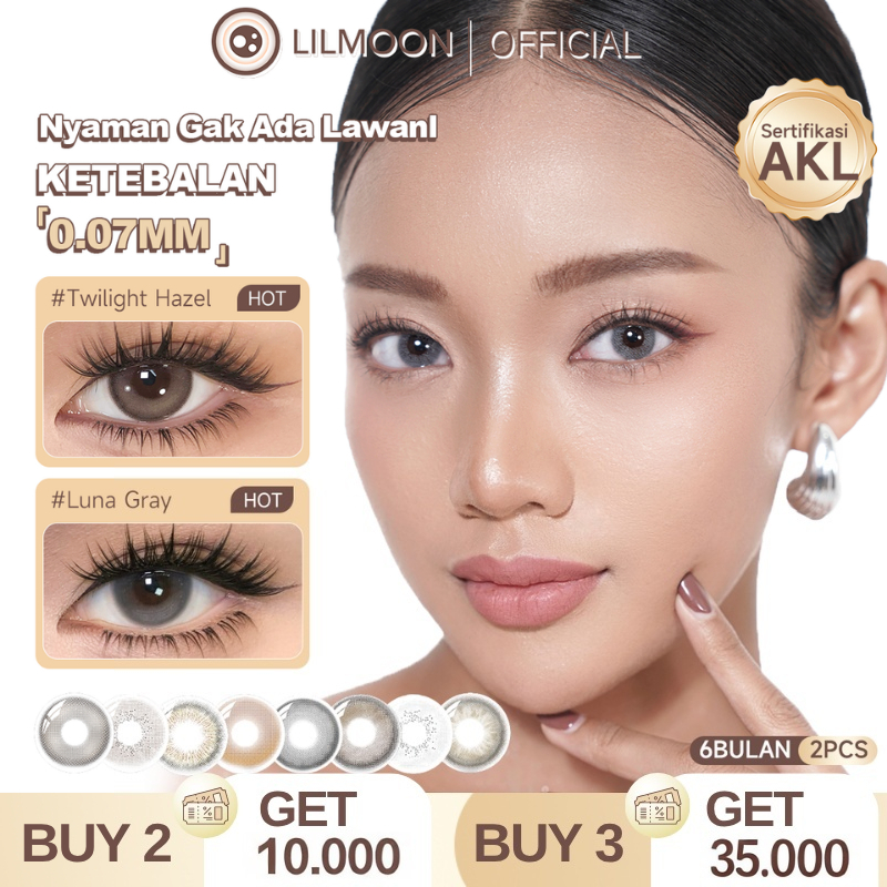 Lilmoon Softlens Kualitas Jepang Natural Daily Look Softlens Minus 0-8.50 Lensa Kontak Nyaman Lembut