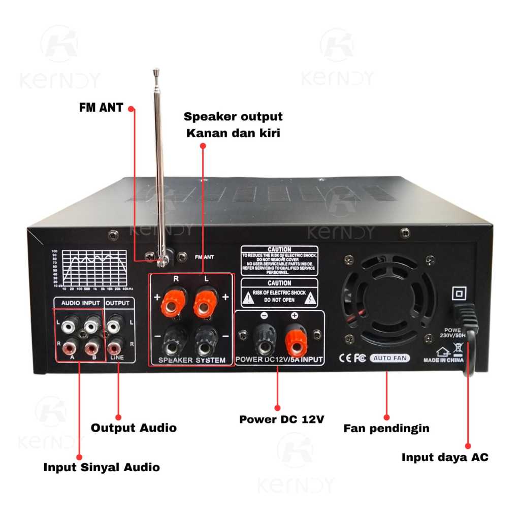 ASLI Amplifier Bluetooth EQ Audio Karaoke Home Theater av 326bt pro KERNDY AV-MP326BT PRO **