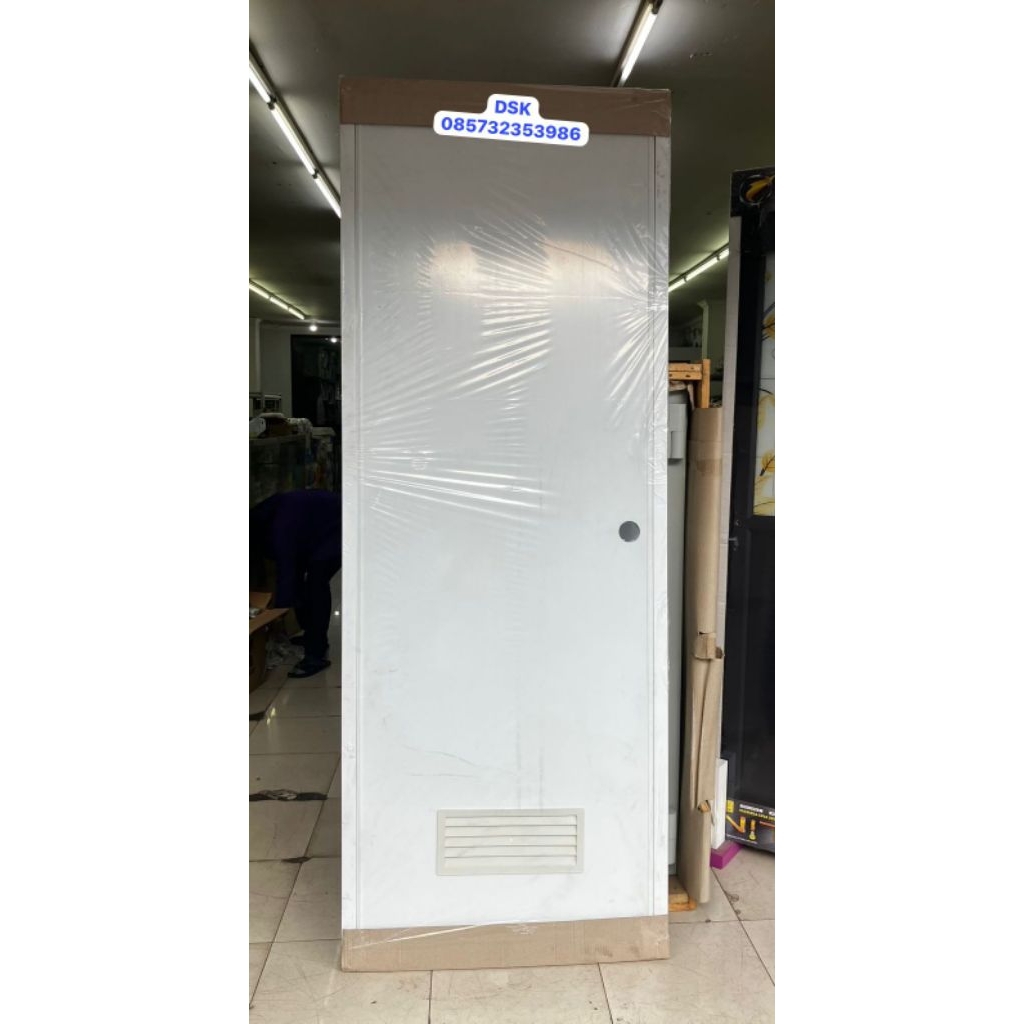 Pintu Kamar Mandi Bahan PVC Ukuran 210x78cm Warna Putih Kamar Tebal