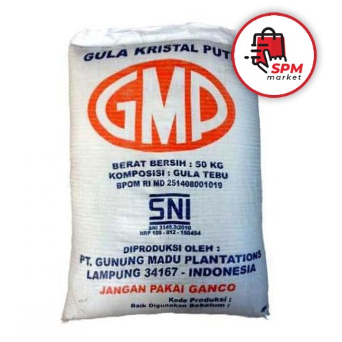 Gula GMP 25 kg (Tersedia harga grosir karung 50 kg) Gula Pasir / Gula Kristal Putih / Sugar