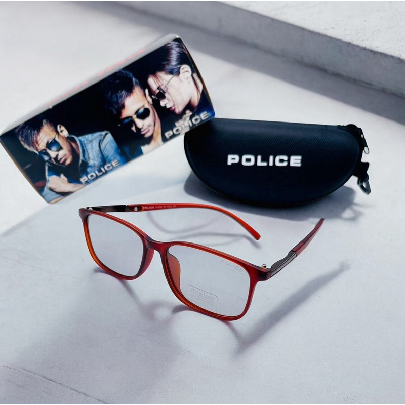 KACAMATA PRIA POLICE FRAME COKLAT ANTI UV PRIA WANITA PREMIUM