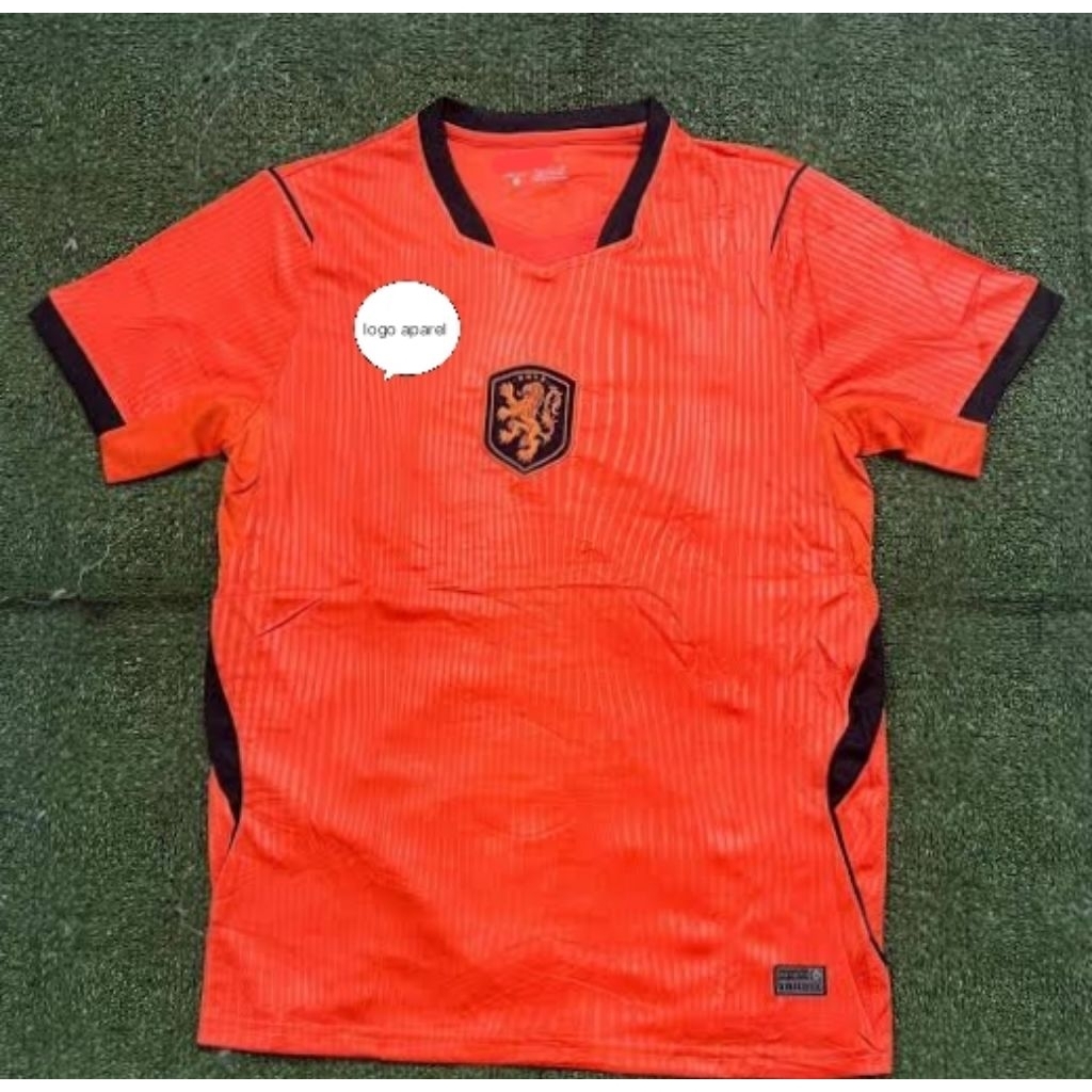 Jersey Belanda Home 2025/2026 Grade ORI Jersey Timnas Netherlands Orange Baju Bola Belanda Home Kit 