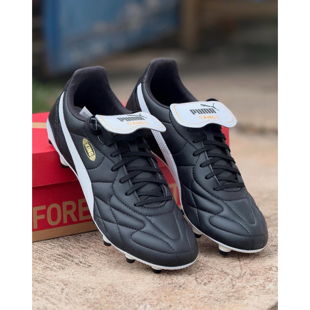 Promo Diskon Sepatu Bola Puma King Top FG Black White