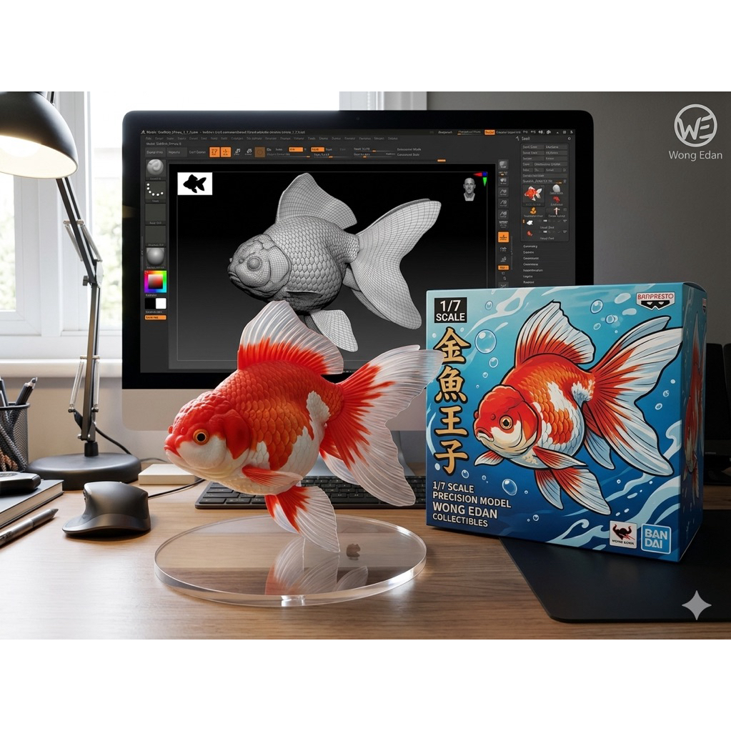 Aksesoris Aquarium Patung Koki Ryukin Rw
