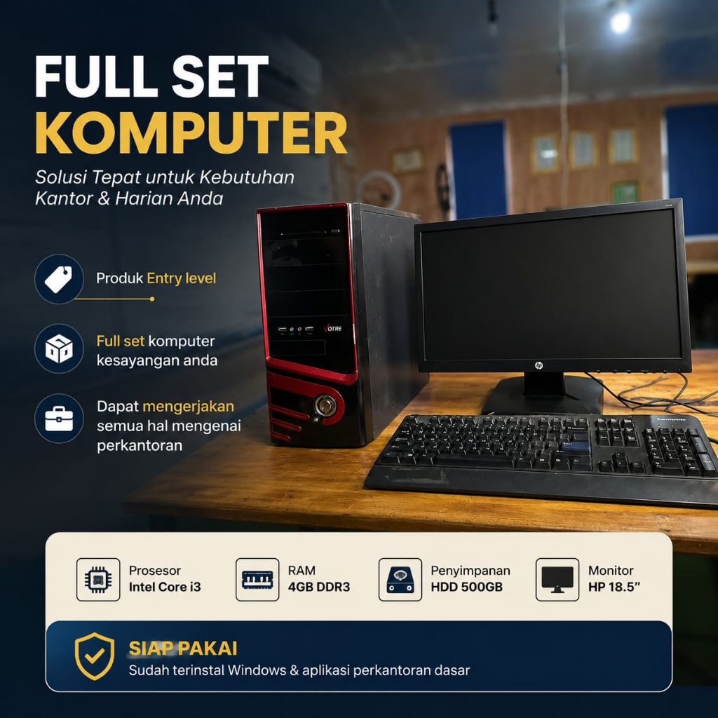 Full set komputer kantor Entry Level