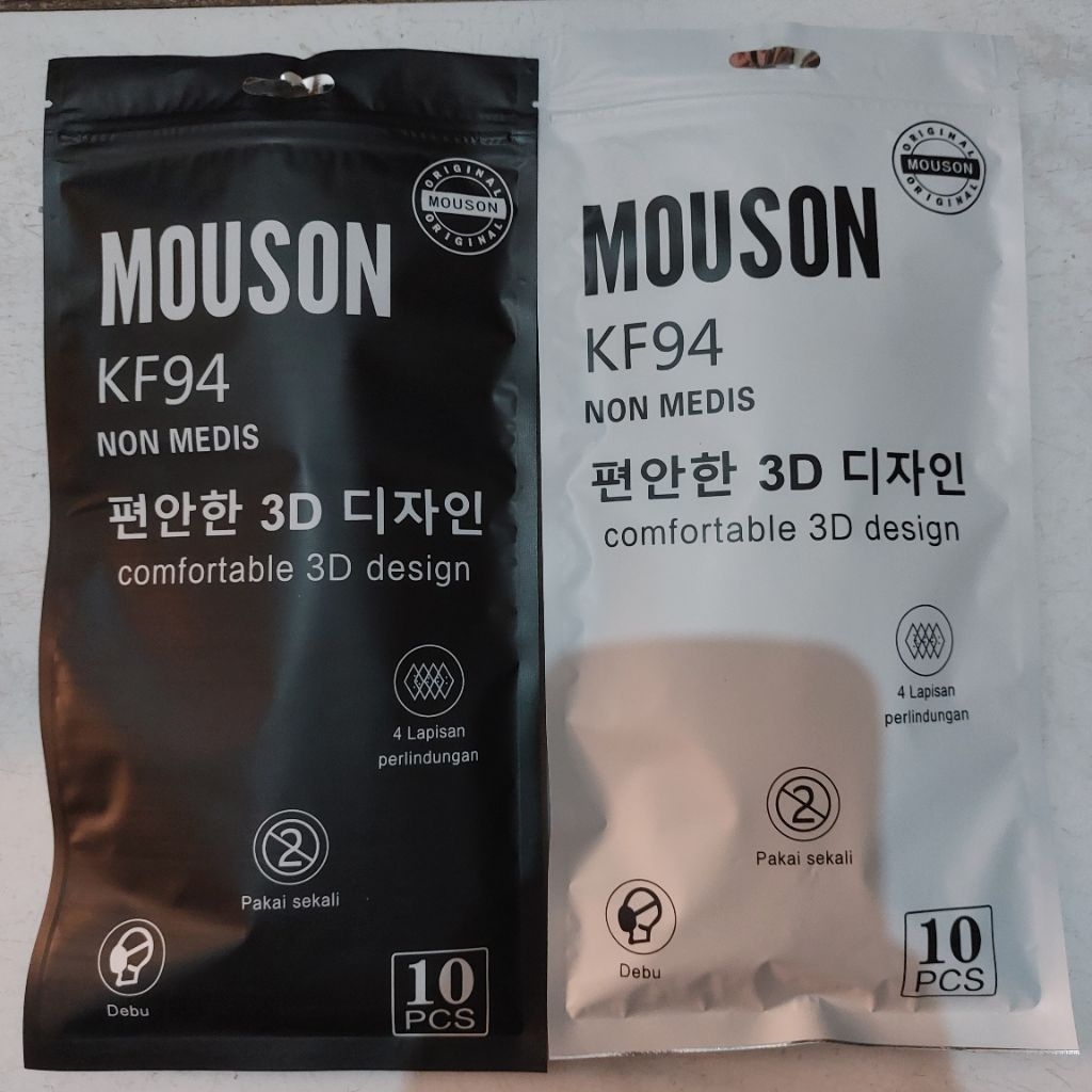 Masker KF94 Mouson Earloop 4ply isi 10 pcs Samarinda