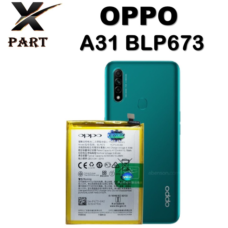 BATTERY BATERAI BATRAI BATRE OPPO A31 BLP673 ORIGINAL COMPLETE