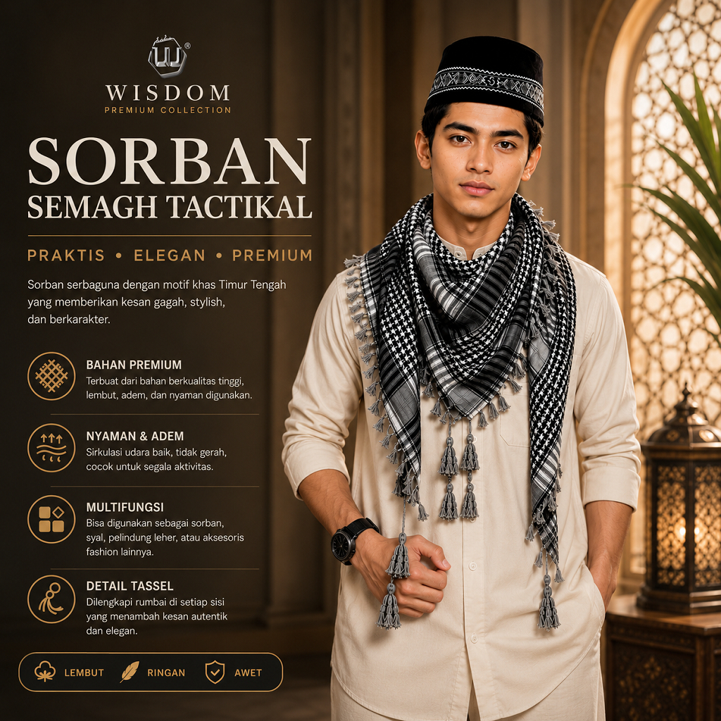 Sorban Santri Keren Bahan Premium Tebal Halus Nyaman