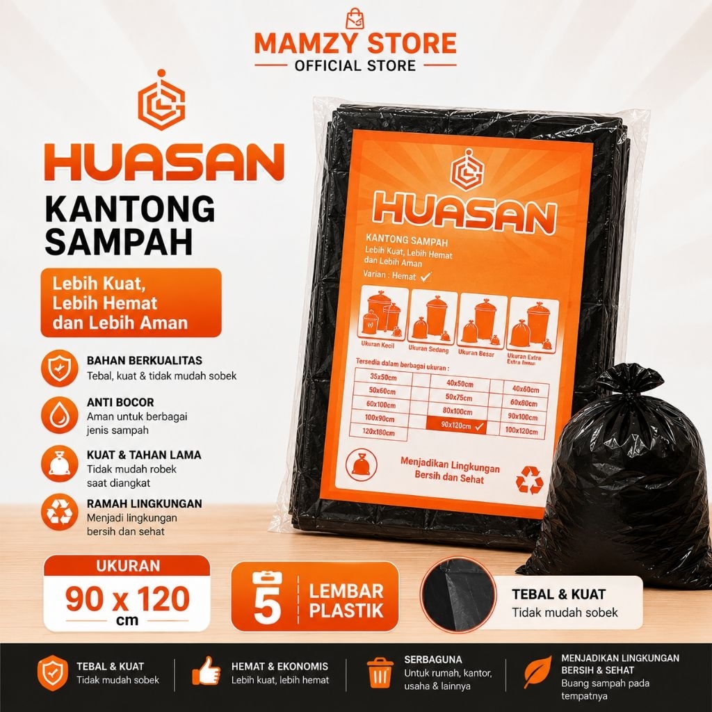 Trash Bag 90x120 / Kantong Plastik Sampah Ukuran 90 x 120 Polybag