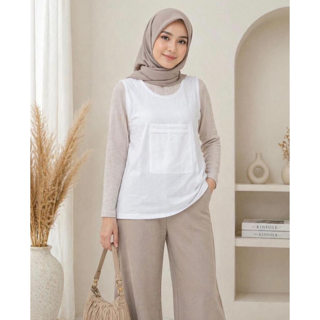 singlet wanita haji /singlet umroh /daleman wanita /singlet kantong wanita