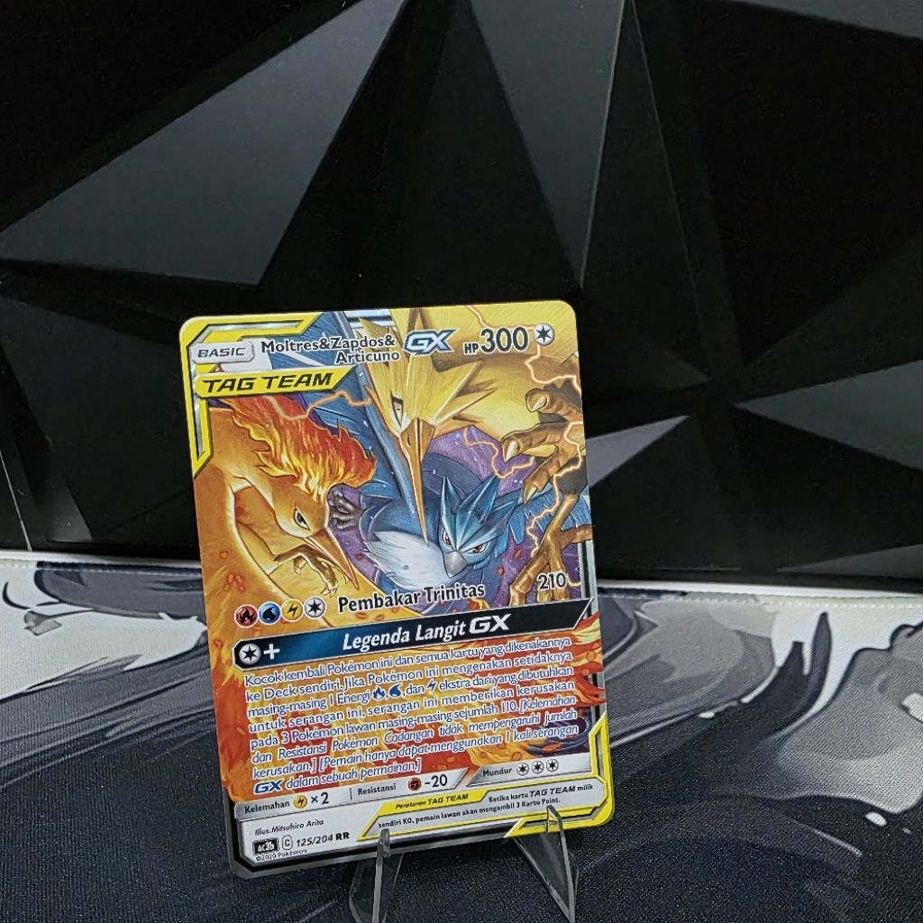 TCG Pokemon Trio Legendary Bird Moltres, Zapdos & Articuno GX 2020 ID