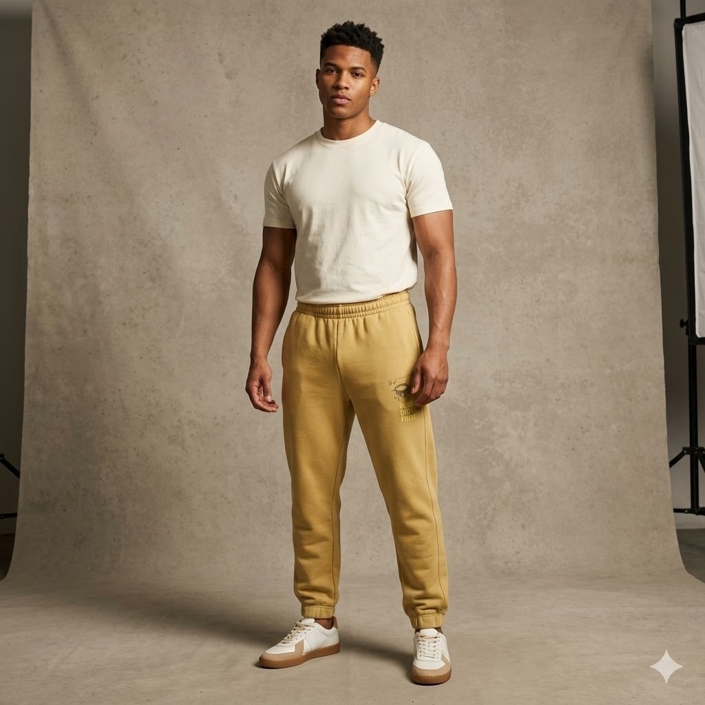 Lacoste Men's Double-Face Pique Track Pants Jogger Cream (XH0147)