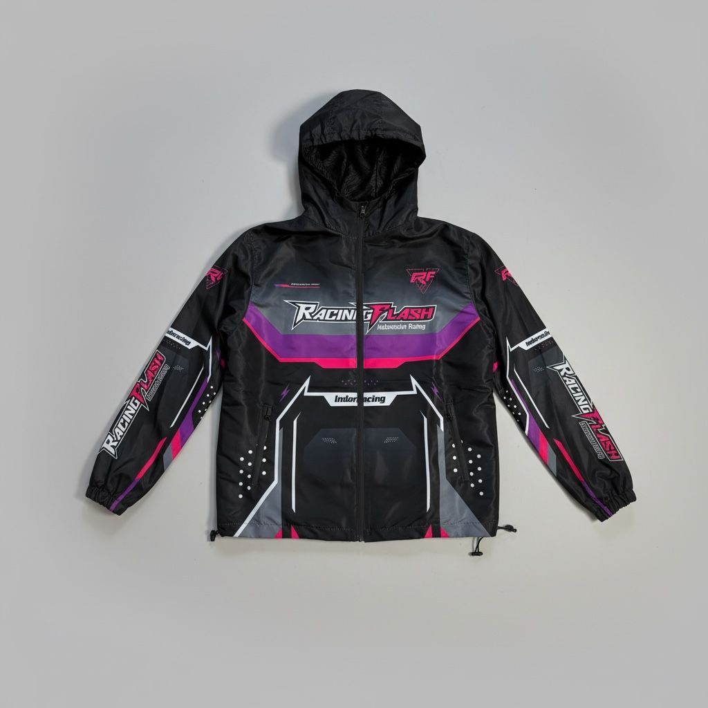 RACING FLASH JAKET RACING BAHAN PARASUT WATERPROOF