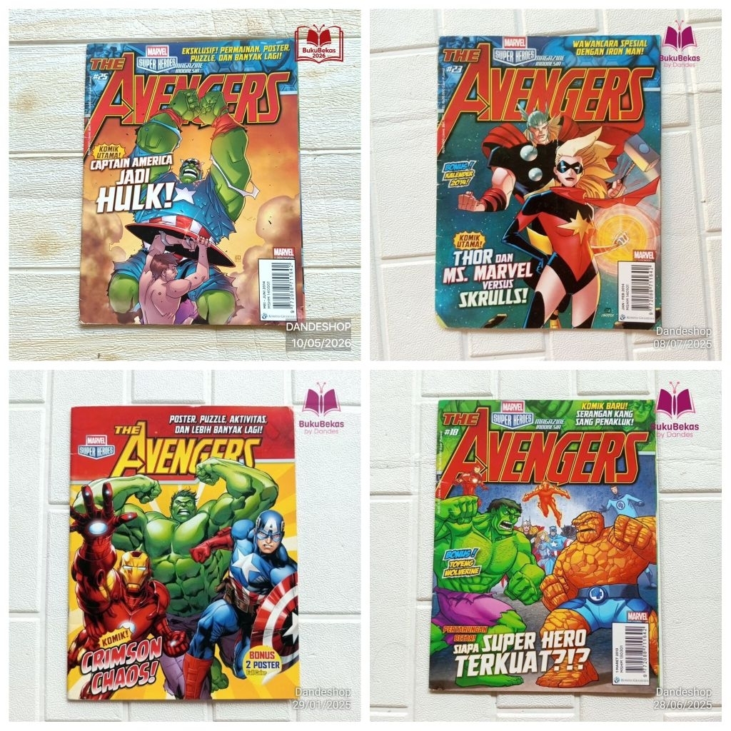 Marvel Super Heroes The Avengers Komik Majalah Poster dan Puzzles - Buku Cerita Anak Bekas Preloved