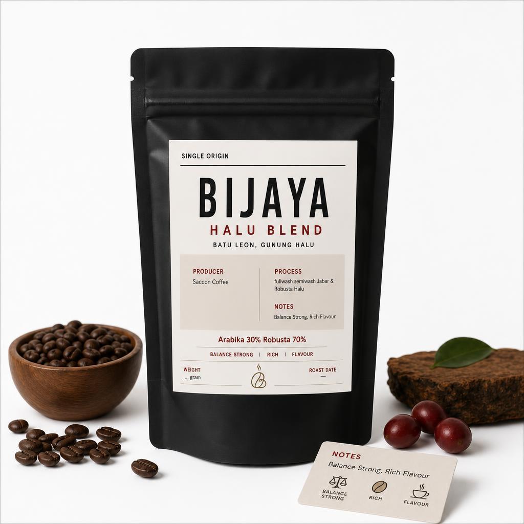 BIJAYA  Kopi Gunung Halu House Blend 30% Arabica 70% Robusta 1 Kg