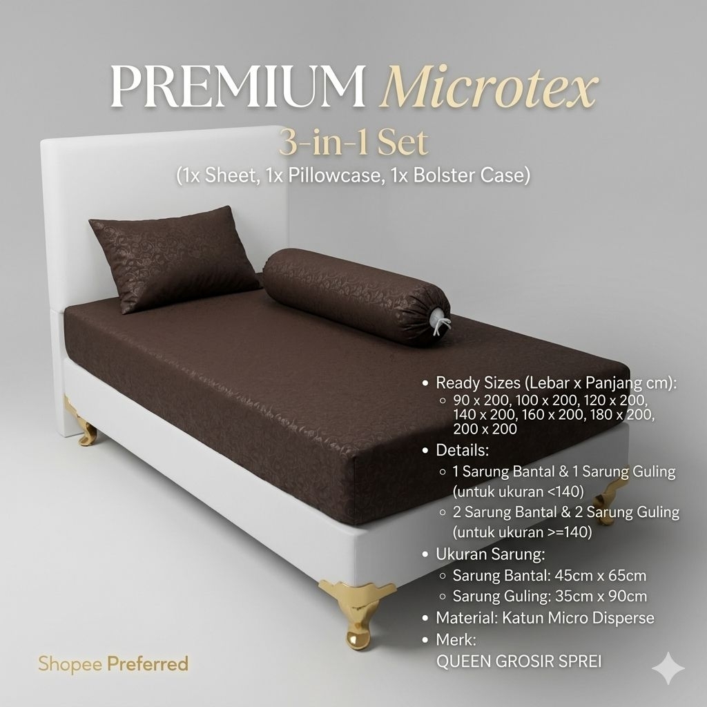 Sprei Polos Embos Merah Choco Coklat Maron Pink Hitam Grey Abu Hijau Navy