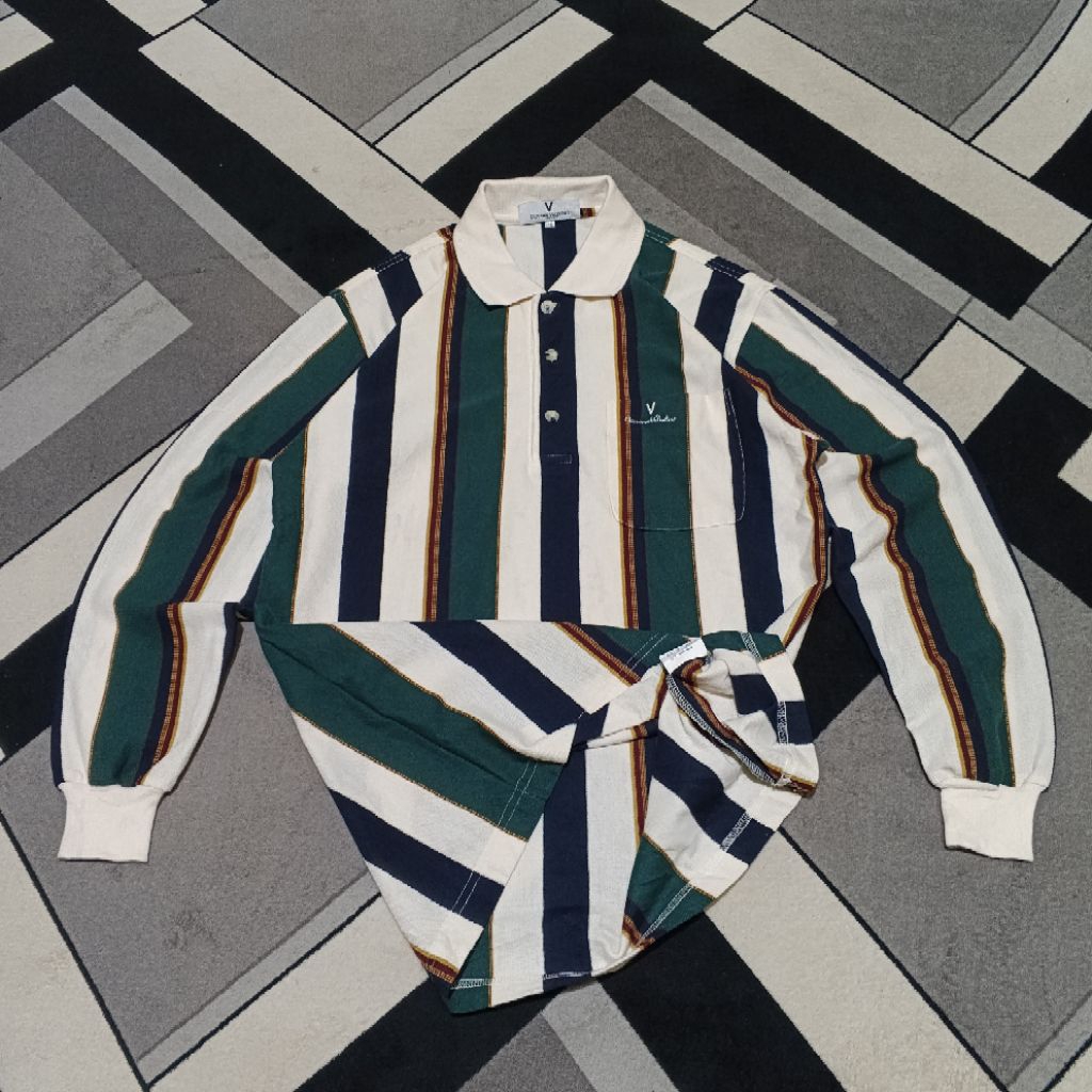 VTG LONGSLEEVE GIOVANNI VALENTINO STRIPE MULTI COLOUR