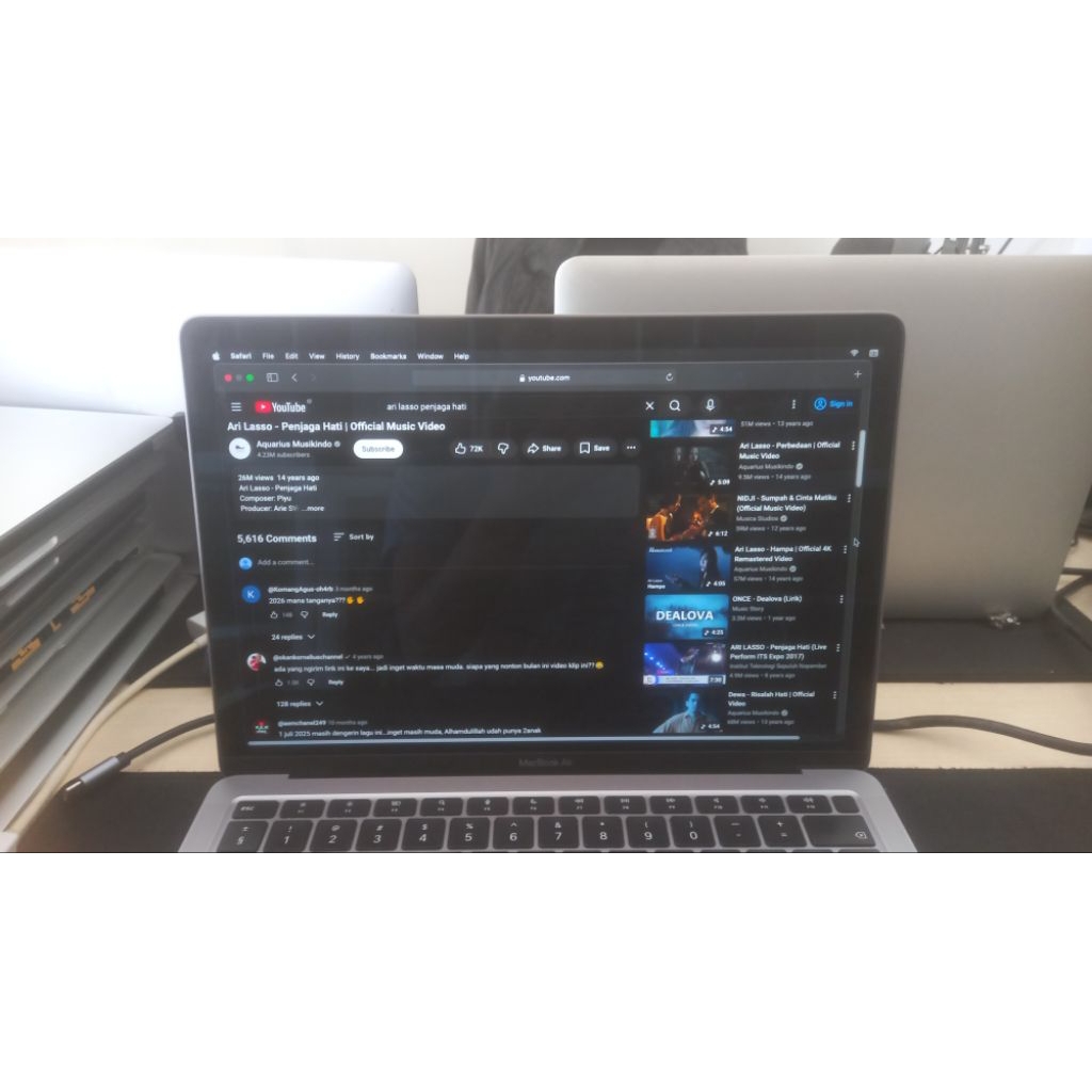 lcd macbook air m1 2020 a2337 full assmbly (grey)