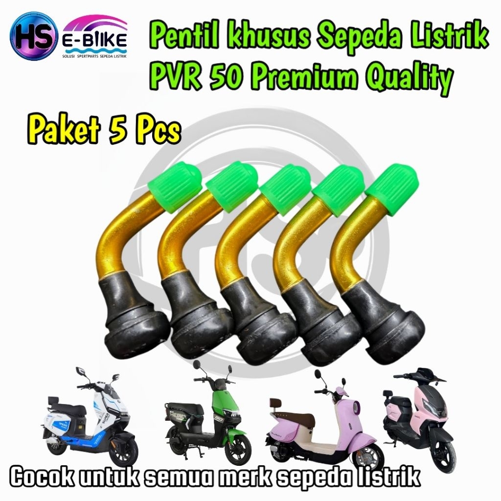 PROMO PAKET 5 PCS PENTIL TUBELESS SEPEDA LISTRIK