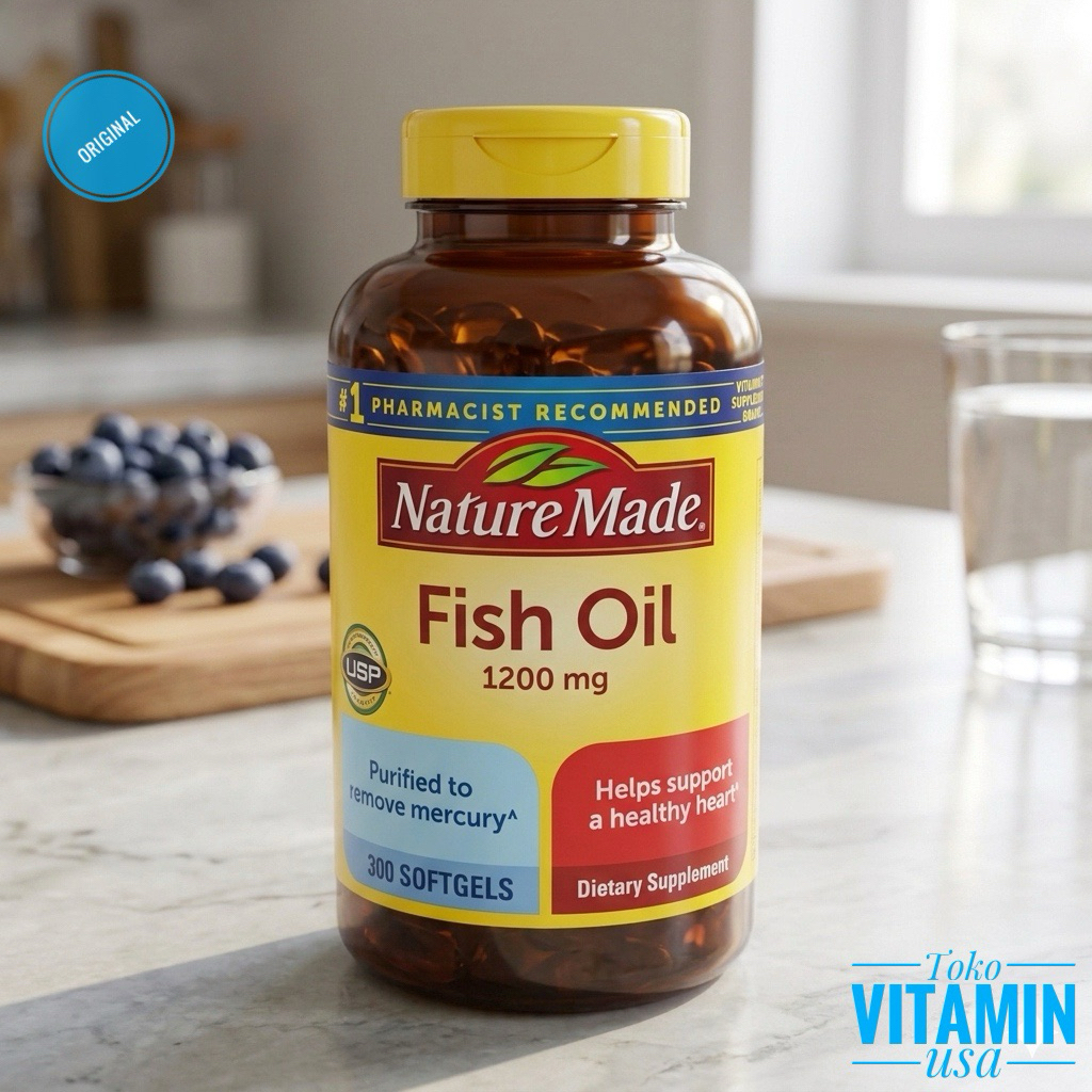 Nature Made Fish Oil 1200 mg 300 Softgels 360 mg Omega 3