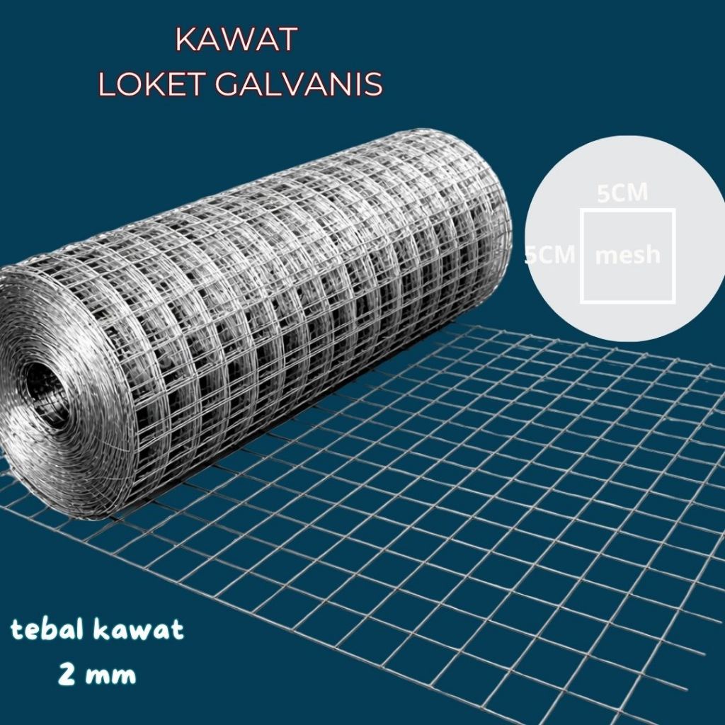 KAWAT LOKET GALVANIS TEBAL KAWAT 2MM ANTI KARAT KOKOH UNTUK PAGAR DAN KONTRUKSI HARGA MURAH