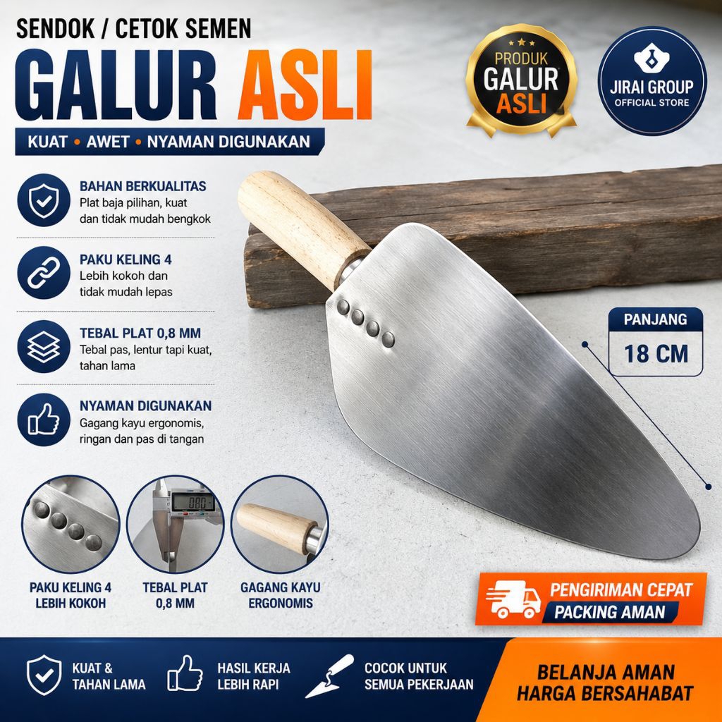 Cetok Galur ASLI Original Paku 4 Ukuran Sedang Panjang 18cm