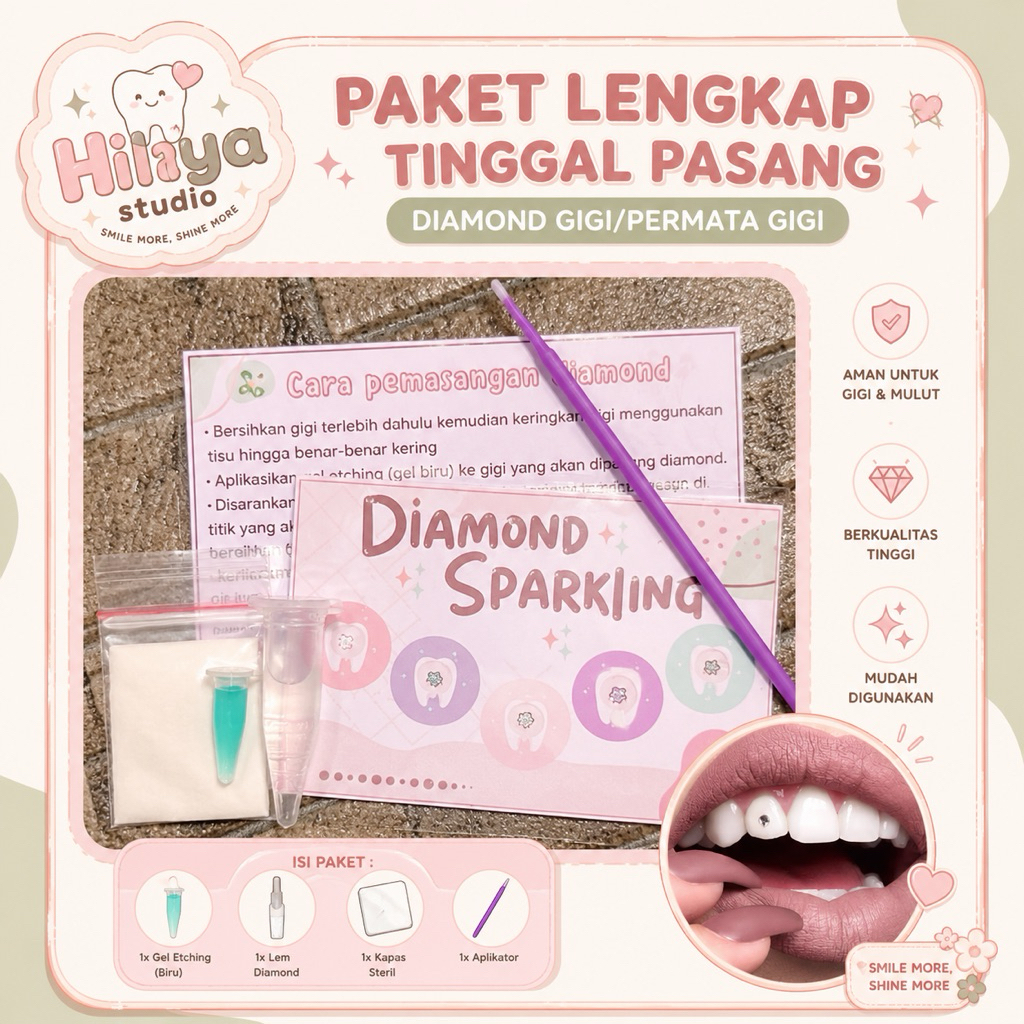 paket lengkap diamond gigi/permata gigi /diamond gigi