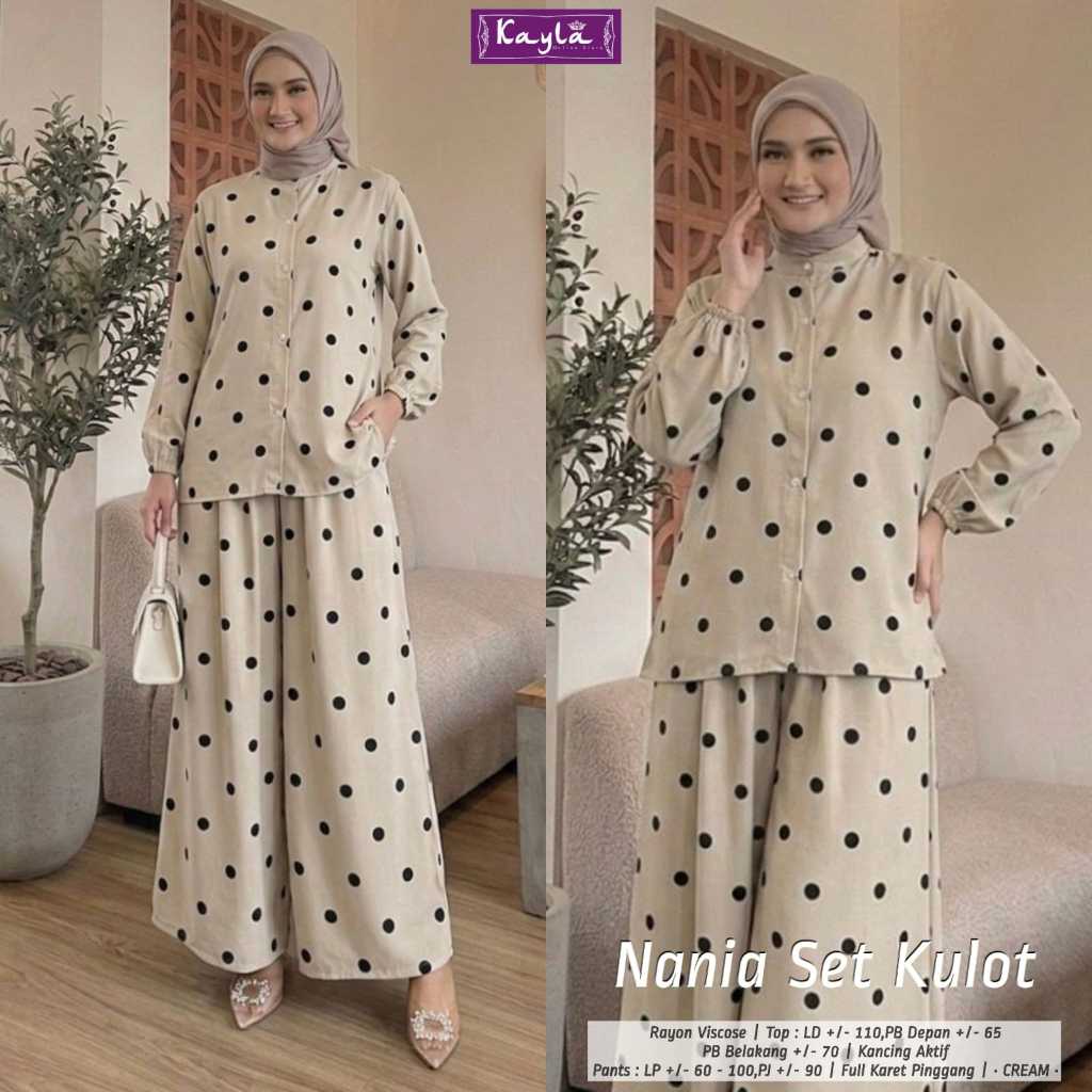 Pakaian Wanita HQ NANIA SET KULOT From kAYLA FASHION STORE